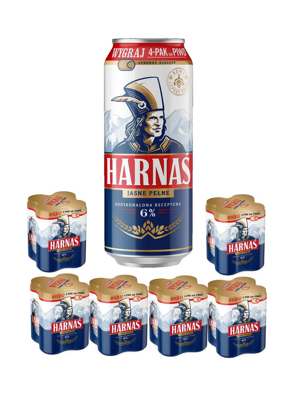 Harnas Jasne Pelne Polish Lager Beer (Multipack) 24 x 500ml / 6.0%