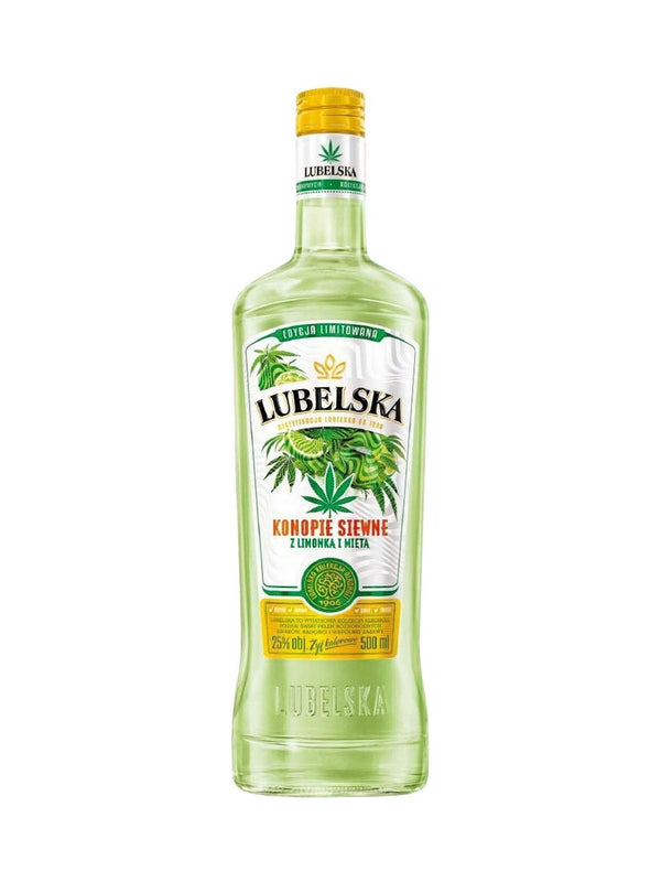 Lubelska Hemp with Lime & Mint Vodka Liqueur (Konopie Siewne z Limonką i Miętą) 50cl / 25%