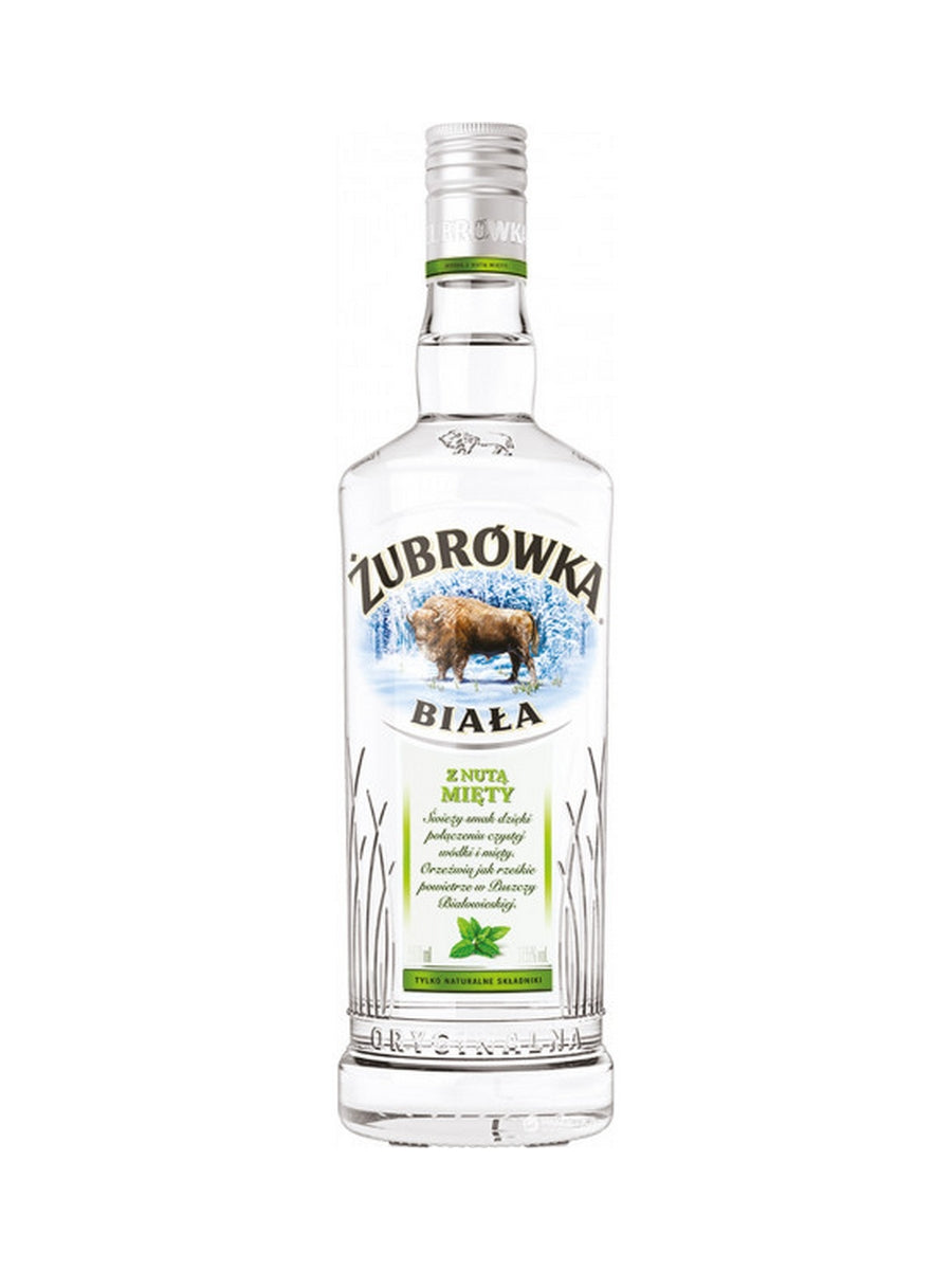 Zubrowka White Mint Vodka Flavoured (Biała z Nutą Mięty) 50cl / 37.5